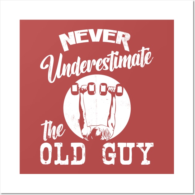 Never Underestimate the Old Guy [white] Wall Art by Blended Designs